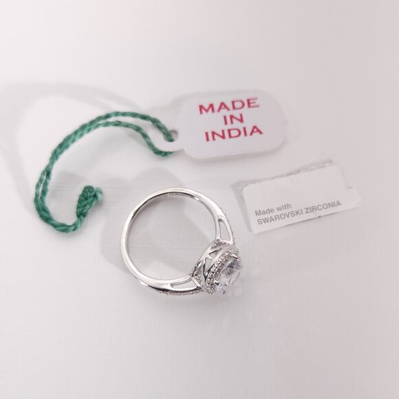 Simulated Diamond Swarovski Elements™ Ring Size 8-1/4 - Picture 6 of 9